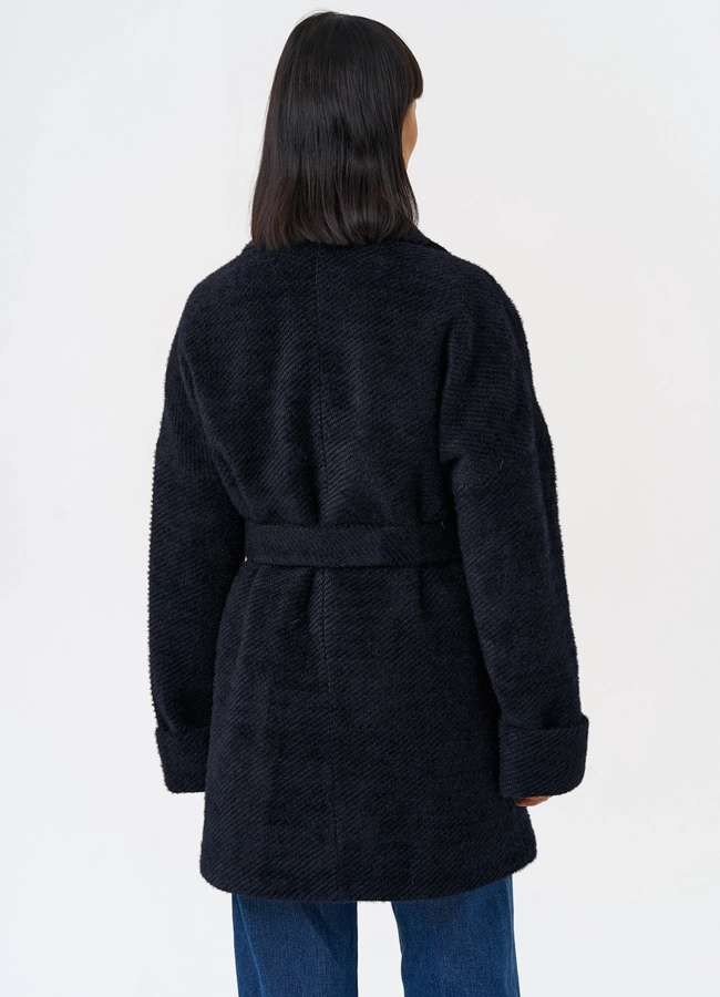 Женское полупальто с английским воротником модель № 31484 в кредит