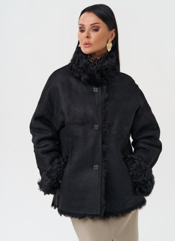 Женская двухсторонняя натуральная дубленка