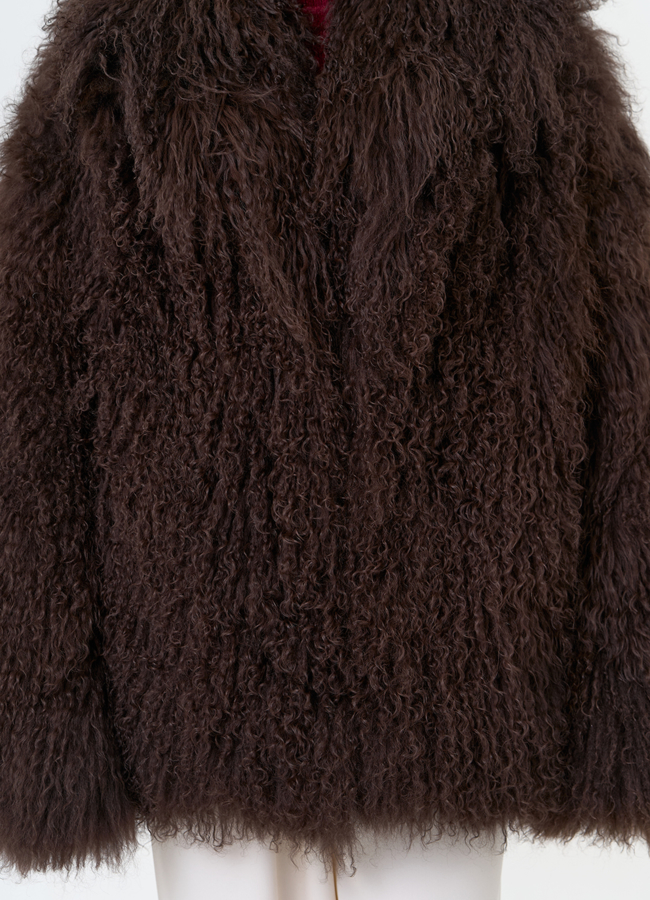 Женская шуба из меха ламы модель № 30635 универмаг малина