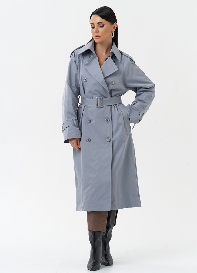 фото Женский плащ с английским воротником модель № 30267