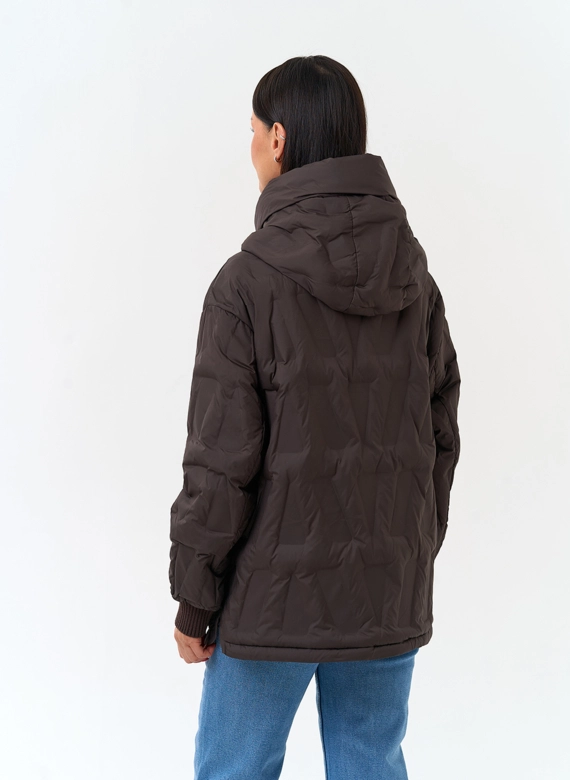 Женская двухстороняя куртка с капюшоном фото
