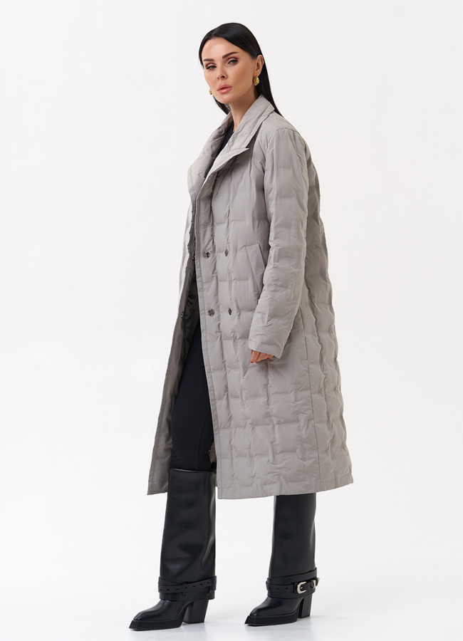 Женское утепленное пальто с английским воротником модель № 29899 универмаг малина