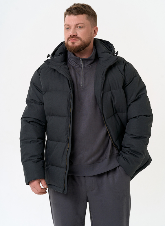 Мужской пуховик с капюшоном 