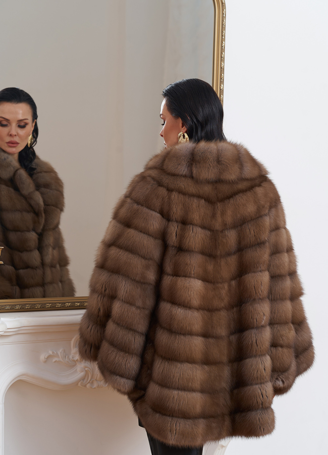 Шуба из куницы оверсайз модель № 24643 в кредит