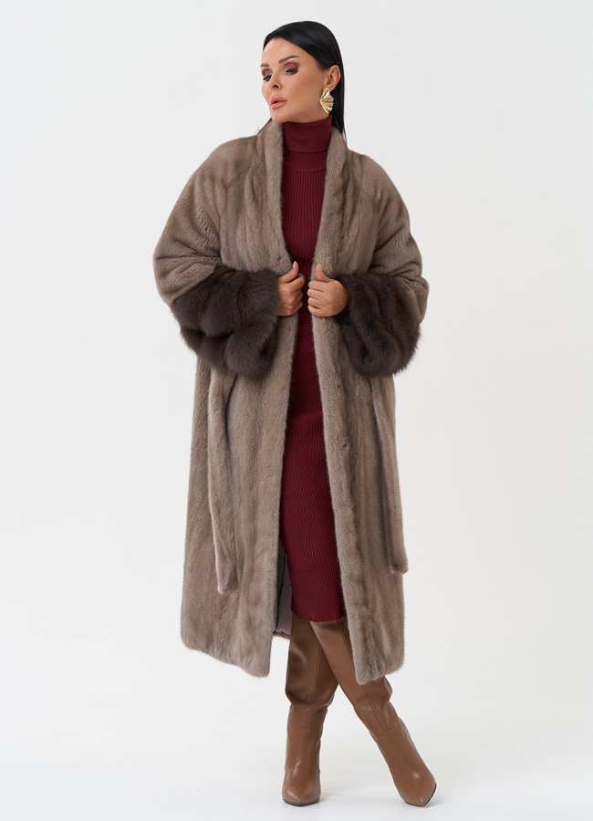 Шуба из меха скандинавской норки модель № 28634 универмаг малина