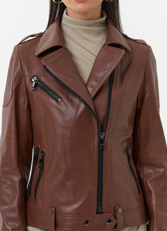 Женская куртка - косуха  модель № 21164 универмаг малина