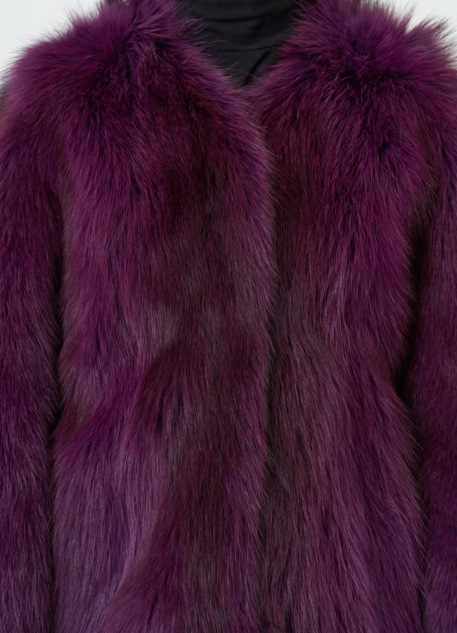 Женская куртка из меха канадского енота модель № 31085 универмаг малина